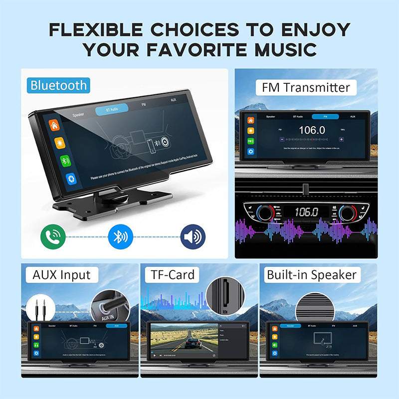 10,26-inch Full Touch Screen All-in-one Car Navigation Device Front And Rear Dual Recording HD Recording P Split Screen Display