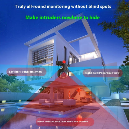 Three Screen Surveillance Cameras Outdoor Monitors