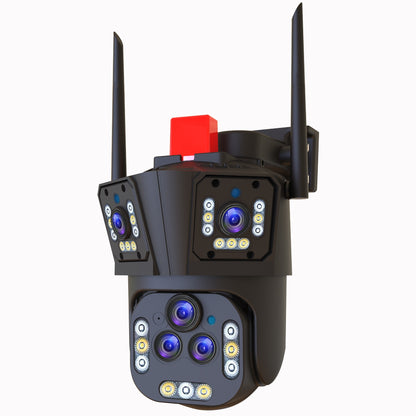 Three Screen Surveillance Cameras Outdoor Monitors